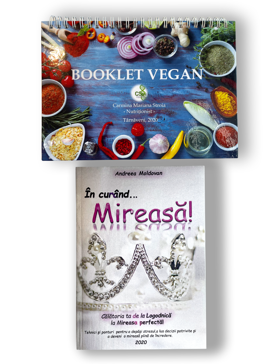 carte in curand mireasa cu booklet nutritie vegan